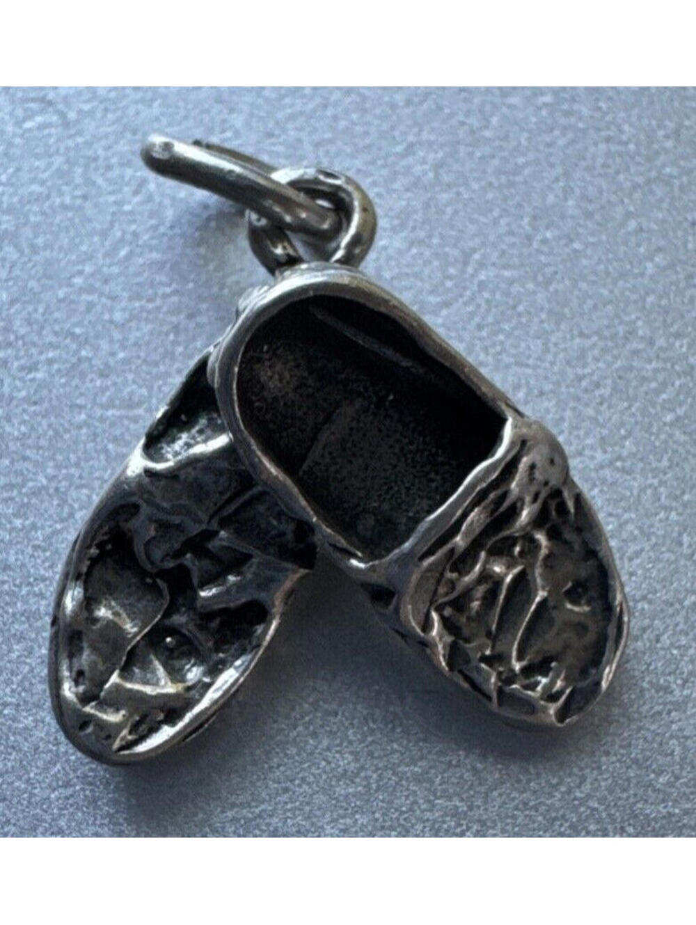 Vintage  3-D  SHOES BRACELET CHARM STERLING SILVER
